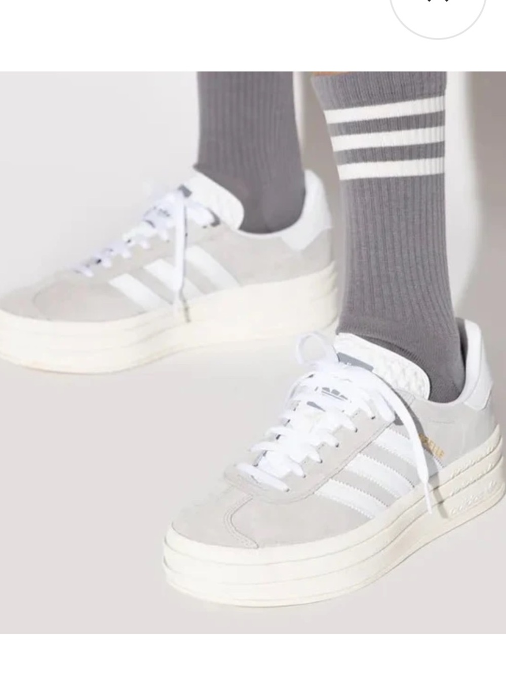 Womens adidas Gazelle Bold Athletic Shoe - Grey / White